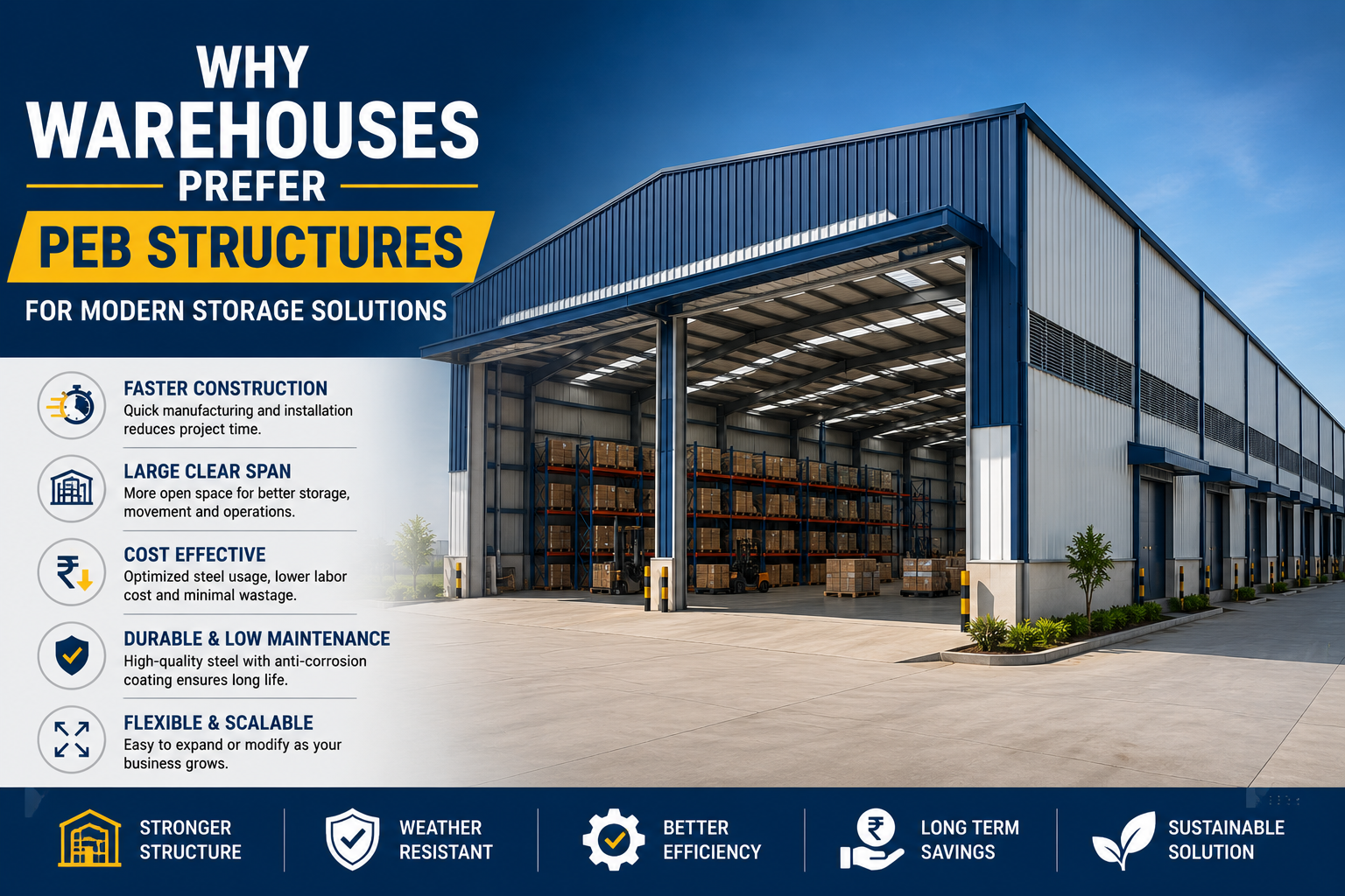 Why Warehouses Prefer PEB Structures for Modern Storage Solutions