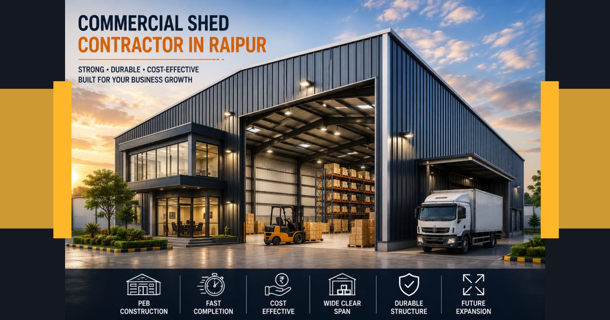 Commercial Shed Contractor in Raipur – Reliable Steel Shed Construction Solutions